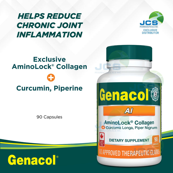 Genacol AI AminoLock Collagen with Curcumin and Piperine 90 Capsules