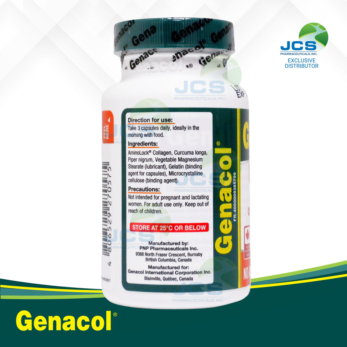 Genacol AI AminoLock Collagen with Curcumin and Piperine 90 Capsules ...
