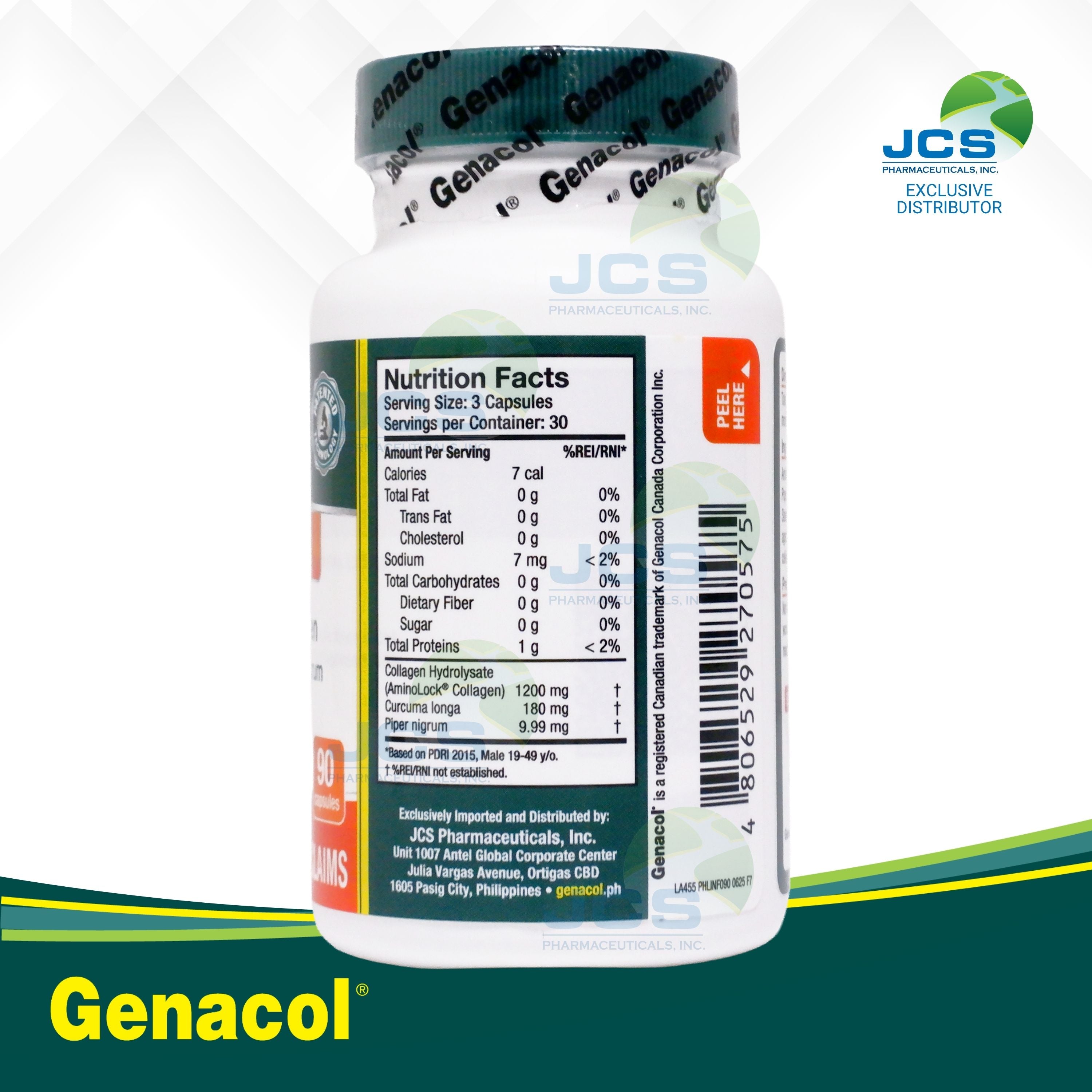 Genacol AI AminoLock Collagen with Curcumin and Piperine 90 Capsules