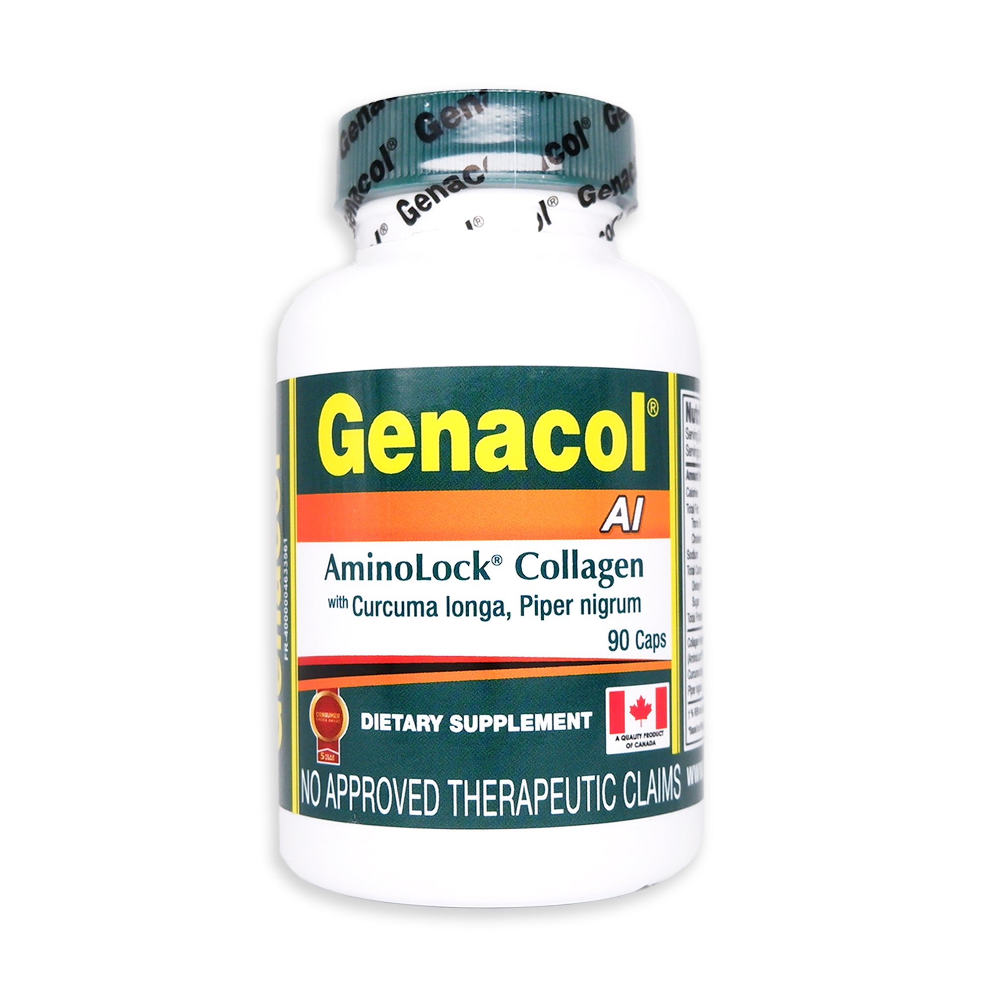 Genacol AI AminoLock Collagen with Turmeric and Black Pepper 90 Capsules